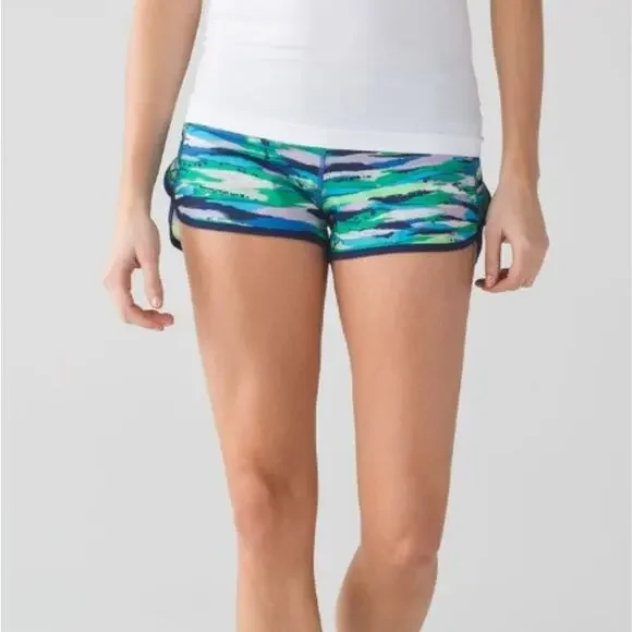 Lululemon Seven Wonders Multi Hero Blue Speed Shorts 4